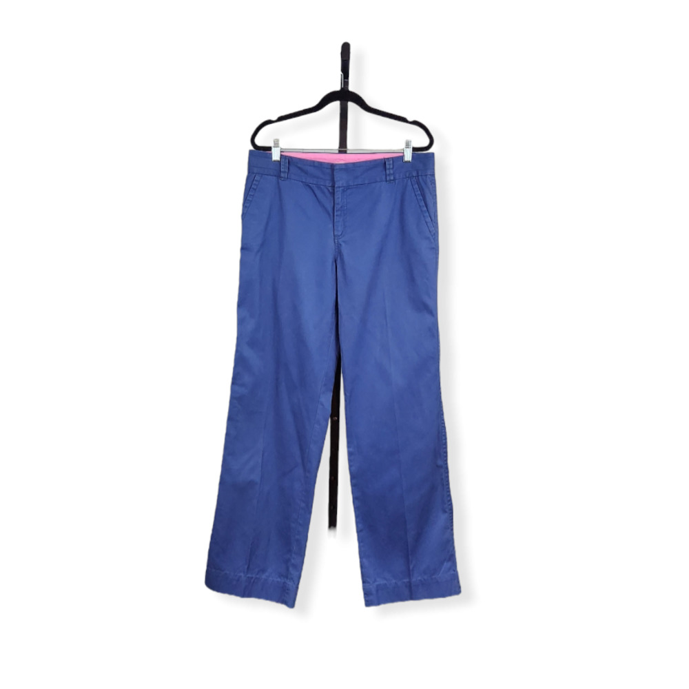 Lilly Pulitzer Women's Pants Straight Leg Mid Rise Color Blue Size 10 Pre-owned